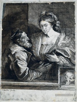  Anthony Art - Titans Autoportrait avec une jeune femme baroque peintre de cour Anthony van Dyck